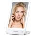 Zmirne Makeup Mirror with Lights  Portable Travel Makeup Mirror with A Little Circular 10x Magnification Mirror for Close-ups  3 Color Light Mode  Damping Adjustment Bracket