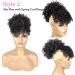Allyreetress Afro Puff Drawstring Ponytail with Bangs - Short Kinky Curly Bun for Black Women - 3 Piece Set in 1B-Black - Buy Online on GoSupps.com
