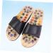 FRCOLOR 1 Pair Massage Slippers Foot Massager Shoe Men Slide Sandals Mens House Slippers Men s Sandals Man Sandals House Shoes for Men Shoes Sandals Mat Wooden Agate Leisure Shoes 44 EU Black - Buy Online on GoSupps.com