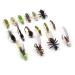 YZD Fly Fishing Flies Realistic Dry Wet Nymph Trout Flies Hand Tie Lures Kits 12/26/48 Pcs 6-Ant kit 26 pcs