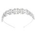 Wedding Rhinestone Headband  Crystal and Faux Pearl Crown for Bride Bridesmaids Tiara Hairband Simple Design Daily hair accessories (Silver A)
