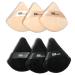 AOA Studio Velvet Puffs Makeup Puff Set of 6 Loose Powder Body Powder Velour Makeup Blender Sponge Foundation Blending Sponges Set Beauty Makeup Tools(Black/Peach)