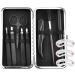 12-Part Eyebrow Tweezers Set - Complete Eyebrow Care Kit with Scissors Brush & Portable Case for Beginners & Professionals - International Shipping Available - Buy Online on GoSupps.com