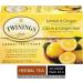 Twinings Lemon & Ginger Herbal Individually Wrapped Tea Bags | Naturally Caffeine-Free | 20 Count (Pack of 6) | Enjoy Hot or Iced Lemon and Ginger 20 Count (Pack of 6) - Buy Online on GoSupps.com