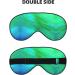 Teal Blue Pattern Print Unisex Sleep Mask | Double-Sided Eye Mask for Sound Sleep & Skin Care - Buy Online on GoSupps.com