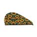 Sunflower Coral Velvet Dry Hair Cap Perfect for Home Travel Pool Parties Beaches Baths and More