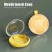 Orthodontic Retainer Case with Cleaning Brush - Yellow Mouthpiece Holder for Adults & Kids - Perfect for School Travel & Home - 8cm Diameter - Buy Online on GoSupps.com