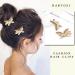 Gold Pearl Butterfly Hair Clips - Elegant Rhinestone Hair Barrettes for Women and Girls (2 Pack) - Buy Online on GoSupps.com