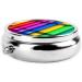 Colored Crayons Round Pill Box - 3 Compartment Portable Organizer for Travel Purse & Pocket - Buy Online on GoSupps.com