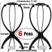 Wig Stand 6 Pack - Portable Hat Display for 14.2 Inch Wigs - Stable Wig Holder Stands (6 Pack Black) - Buy Online on GoSupps.com