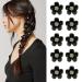 ATODEN Mini Flower Hair Clips Small Claw Clips Black 10 Pcs Rhinestone Tiny Clips for Thin Hair Cute Toddler Hair Clips Little Daisy Jaw Clips Hair Accessories for Women Girls Kids Teens Black (Rhinestone)