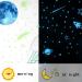 Glow in the Dark Rocket, Planets, and Stars Wall Stickers - Blue & Green | Space Decals for Nursery, Bedroom, Living Room Decor - Buy Online on GoSupps.com
