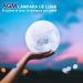 AGM 16-Color LED Moon Lamp with Remote & Touch Control - 3D Printed Night Light for Bedroom Caf & Dining Room | 15 cm | Dimmable Mood Light - Buy Online on GoSupps.com