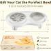 Slow Feeder Cat Bowl - White | Anti-Vomiting Bloat Stop Raised Food & Water Bowl | Non-Slip Puzzle Bowl for Healthy Eating | Small Dogs & Kittens - Buy Online on GoSupps.com