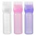 Honiwu 3 pieces Applicator bottle hair 170ml/ 6oz hair oil applicator hair colored brush brush bottle root ridge Applicator bottle for hair color ... mix