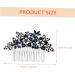 PLAFOPE Dark Blue Hair Comb Bride Hair Comb Wedding Hair Accessories for Brides Bride Headpieces for Wedding Bridal Headdress Headdresses for Women Floral Hair Comb Wedding Hair Comb - Buy Online on GoSupps.com