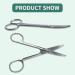 Premium 140mm Curved Ostomy Scissors - Stainless Steel Medical Cutting Tools for Colostomy Care - Buy Online on GoSupps.com