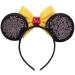 Mouse Ears Bow Headbands Shiny Bows Glitter Party Decoration Cosplay Costume for Kids Girls Women Princess Party Decorations Cosplay (Black+Yellow) 2 - Buy Online on GoSupps.com
