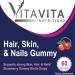 VitaVita Nutritions Hair Skin & Nails Gummy- Halal Certified (60 Gummies) Vegan Halal - Gluten Wheat Dairy Free - Buy Online on GoSupps.com