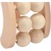 Saluaqui Wooden Massage Roller with 10 Pearls - Handheld Massager for Back Neck Foot & Deep Tissue Muscle Relief - Buy Online on GoSupps.com
