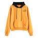 Bigfanshu Womens Tops Casual Long Sleeve Pouch Pocket Pullover Hoodie Top Blouse Yellow