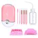105 Pcs USB Mini Portable Fans Rechargeable Electric Handheld Air Conditioning Lash Shampoo Brushes Nose Blackhead Facial Cleaning Brush Plastic Wash Bottle (pink)