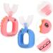 Partykindom 4-Piece U-Shaped Silicone Toothbrush Set for Kids Portable & Sweet Design for Baby Oral Care - Buy Online on GoSupps.com