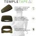 Temple Tape Headbands for Men and Women - 2-Pack Sweatband Set for Running, Yoga & Cross Training in Black & OD Green - Buy Online on GoSupps.com