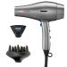 RUSK PRO Speed Titanium Hair Dryer Ionic Generator Eliminates Frizz Powerful AC Motor with 6 Speed and Heat Settings for Fast Styling Plus Diffuser and Concentrator for Unique Styles