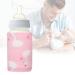 USB Baby Bottle Warmer Bag Portable Milk Bottle Heating Warmer Heater Keeper Bottle Insulation Thermostat Infant Feeding Food Thermal Storage Bag for Outdoor Travel Pink Swan
