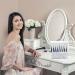 Dust-proof Acrylic Marble Eyelash Tweezers Holder with Cover - White | Lash Cart Organizer - Buy Online on GoSupps.com