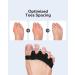 Meto Toe Separators (2 Count) - Toe Spacers, Straighteners, Stretcher & Bunion Corrector for Women/Men in Black - Buy Online on GoSupps.com