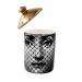 Big Eye Starry Sky Aromatherapy Candle Jar With Lid Ceramic Makecup Cotton Swab Holder Home Deocrative Bottler Home Fireplace Kitchen Dining Decor For Living Room Knick Knacks Candle Holders (S4)