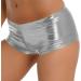 Linjinx Women's Silver PVC Shiny Booty Dance Shorts - X-Large - Buy Online on GoSupps.com