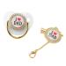 Baby Pacifier BPA Free Interesting Rhinestone Design Silicone Newborn Pacifier for 6 to 18 Months Old Babies (White)