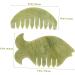 Plafope 2-Piece Jade Gua Sha & Massage Comb Set - Face & Scalp Massagers for Relaxation & Skin Care - Buy Online on GoSupps.com