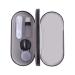 Contact lens container glasses case contact lens box Portable double-sided 2-in-1 glasses storage case with built-in mirror travel kit black and white unit size black and white unit size