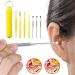 7Pcs Ear Wax Remover Set - Stainless Steel Ear Cleaner Spoon Spring Curette - Black Color - Buy Online on GoSupps.com