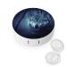 Bagea-Ka Forest Black Snowfall Cold Galaxy Wolf Pattern Contact Lens Case Box Eye Care Kit Holder Mirror Box with Tweezers Remover Tool Solution Bottle for Outdoor Travel & Home