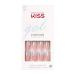 KISS Gel Fantasy Ready-to-Wear Press-On/Glue-On Gel Nails  Style  Warning Sign   Medium Length Gel Nail Kit with 24 Mega Adhesive Tabs  Pink Gel Glue  Manicure Stick  Mini File  and 24 Fake Nails