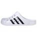 adidas Unisex Adilette Clogs Slide Sandal 40.5 EU Ftwr White Core Black Ftwr White