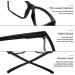 5 Pairs Quality Spring Hinge Reading Glasses Blue Light Blocking Anti Glare | Men Women | Black 1.50 - Buy Online on GoSupps.com