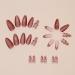 Buy 24 Pcs Cat Eye Almond Press on Nails - Glossy Cherry Design Holiday Reusable Stick on Nails French Fake Nails with Glue - Perfect for Daily Wear - Buy Online on GoSupps.com