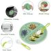 Vicloon 3Pcs Silicone Baby Suction Plates - Non Slip Divided Dishes for Toddler Self Feeding - Fits Most Highchairs - Green/Pink/Beige - Buy Online on GoSupps.com