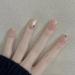 Handmade Nail Wearing Simple and Gentle Style Naked Color Nail Magic Mirror Powder French Style Whitening False Nail Patch (Size : XS)