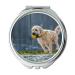 Mirror Compact Mirror Dog Run Jump Play Race Wet Dog Wet Animal Romp pocket mirror portable mirror