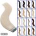 Elailite Invisible Tape Extensions | 20pcs Remy Real Human Hair | 30cm #70 Bleached White Hair Extensions | Smooth & Seamless eCommerce - Buy Online on GoSupps.com