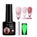 Color Changing Gel Nail Polish Glitter Nail Polish Cat Eye Gel Nail Polish Chameleon Soak Off UV LED Thermal Temperature Nail Art Manicure Glow In Dark Effect Nail Varnish Color: Z03