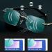 Stylish Borderless Anti-Blue Light Reading Glasses +3.0 for Men & Women - Light Green Crystal Lenses - Buy Online on GoSupps.com