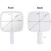 TRIXES Professional Hand Mirror for Hairdressing and Beauty - White Wide Angle 20 x 17.5cm - Buy Online on GoSupps.com